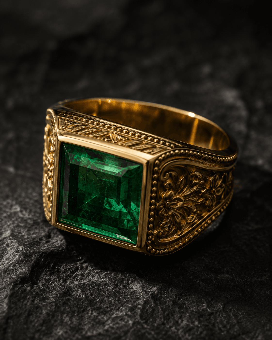 Emerald Signet Ring